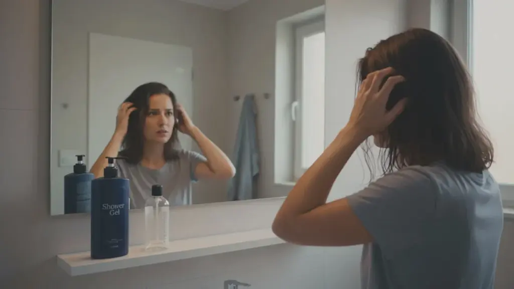 Was jij je haar met douchegel? Je hoofdhuid maakt dan meer talg aan