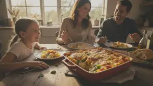 Dochter legde haar vork neer en verklaarde: dit overtreft zelfs lasagne